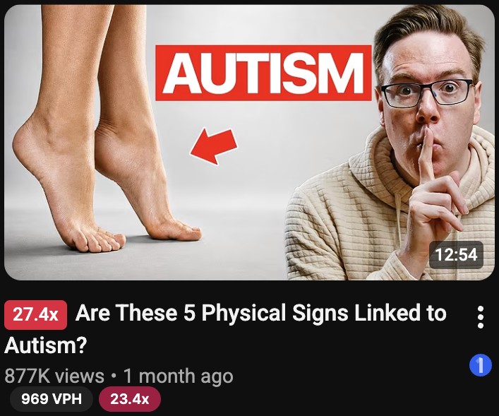 Are These 5 Physical Signs Linked to Autism? 877K views, 27.4x outlier